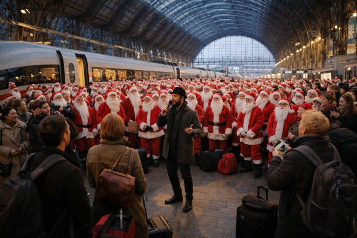 Nikolaus Ueberraschungsaktion Frankfurt Hauptbahnhof