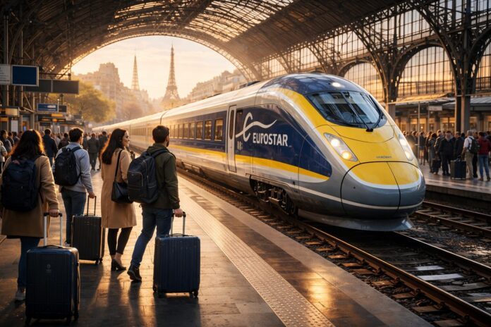 Eurostar im Hauptbahnhof Paris