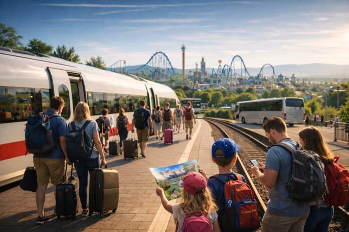 Mit der Bahn in den Europa-Park Rust – Anreise mit Zug und Familien am Bahnhof
