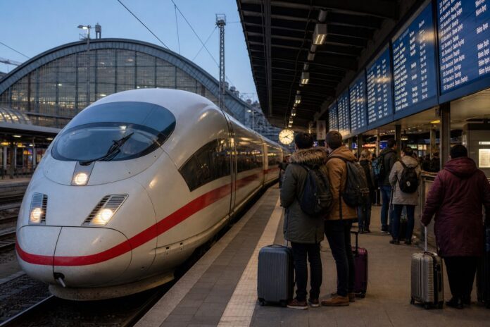 Bahn Last-Minute-Tickets ab 6,99 Euro ICE am Bahnsteig als Symbolbild für neue Last-Minute-Tickets der Deutschen Bahn ab 6,99 Euro
