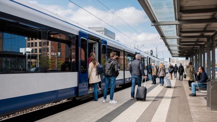 Regionalzug in Norddeutschland als Symbolbild für Hamburg-Kiel mit der Bahn