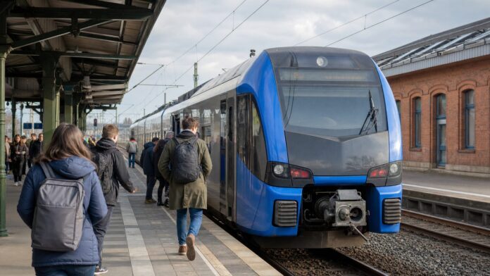 Hamburg-Lübeck mit der Bahn: Tagesausflug, Pendler, Deutschlandticket und Fahrzeit Regionalzug mit Reisenden als Symbolbild für Hamburg-Lübeck mit der Bahn