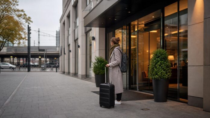Reisender mit Koffer als Symbolbild für Hotels am Bonn Hauptbahnhof